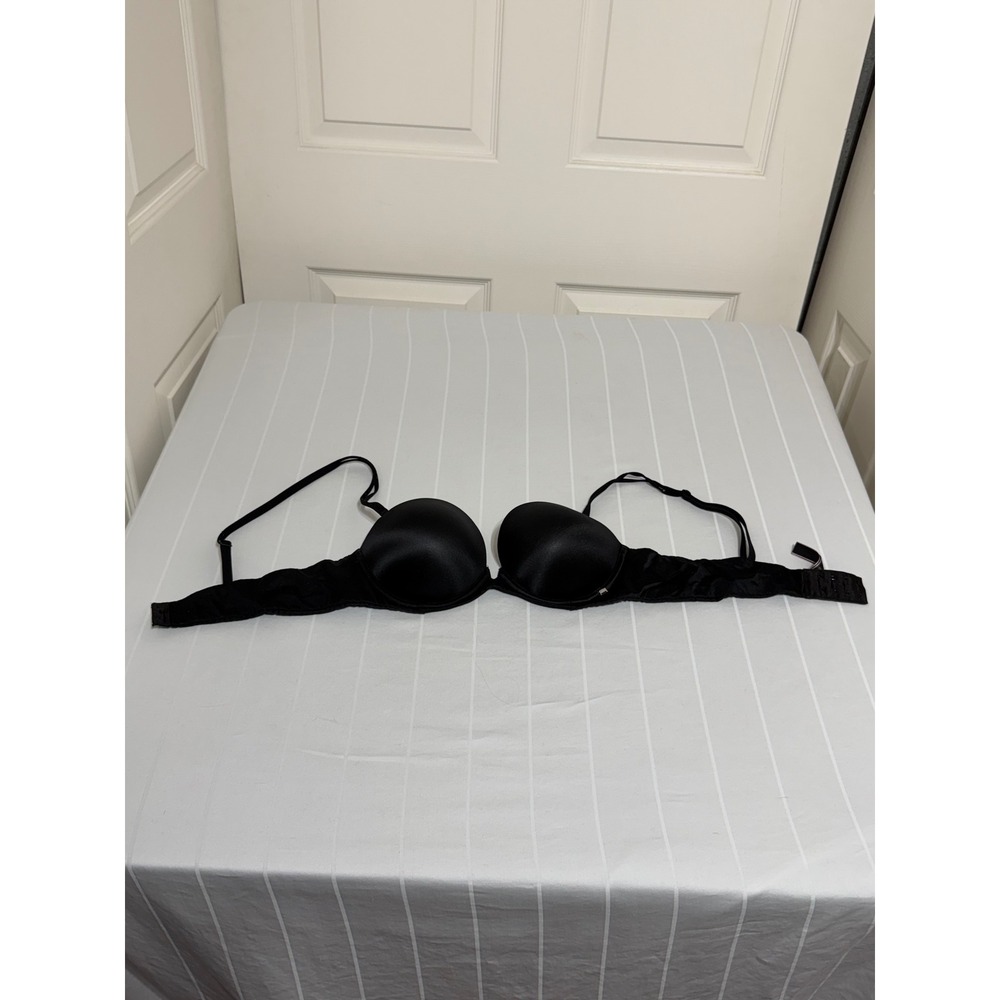 Victoria's Secret Black Strapless Push-Up Bra Underwire 333711-DL3 32B